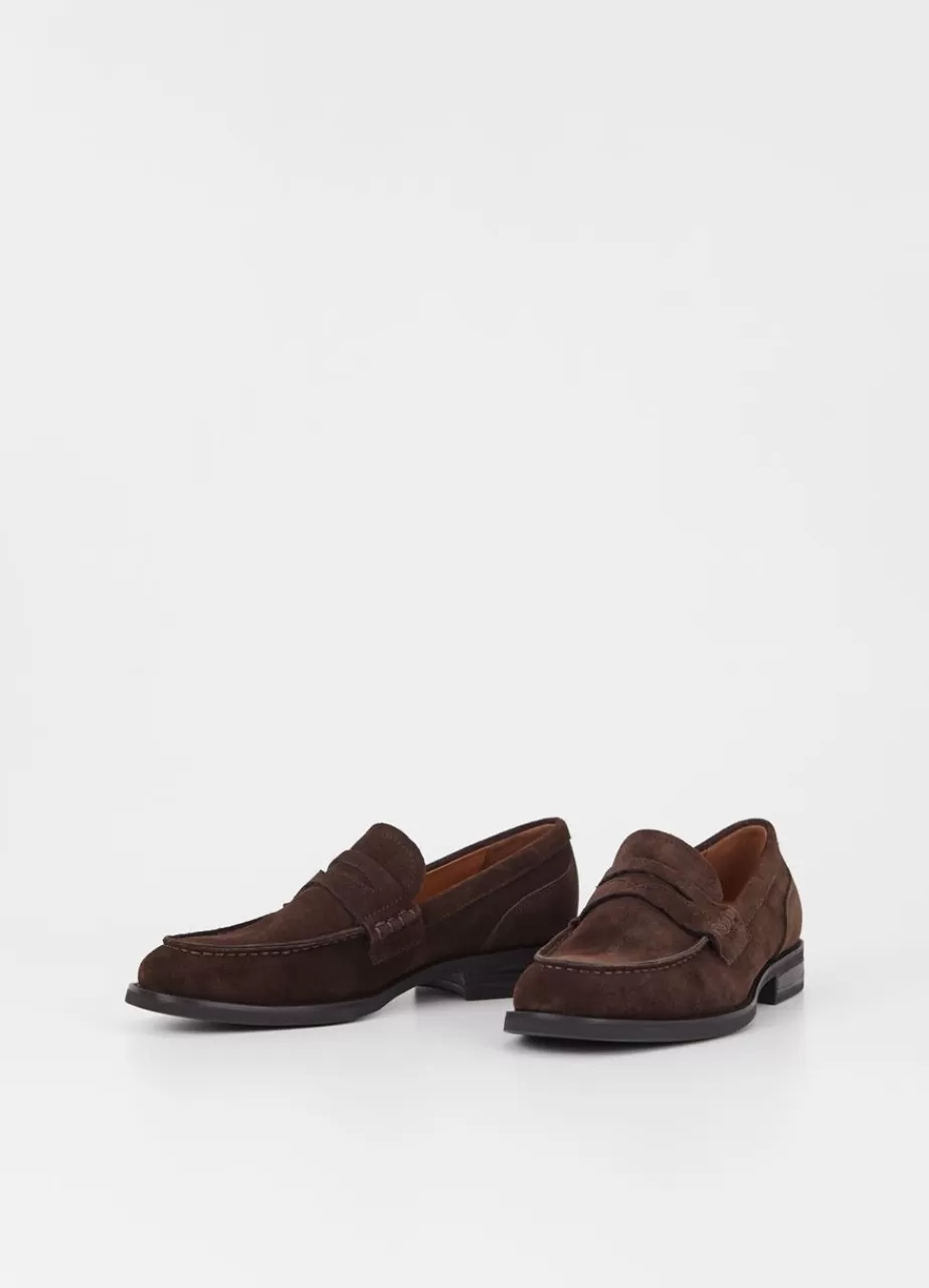 Vagabond Mario Loafer Marron Fonce Daim Clearance