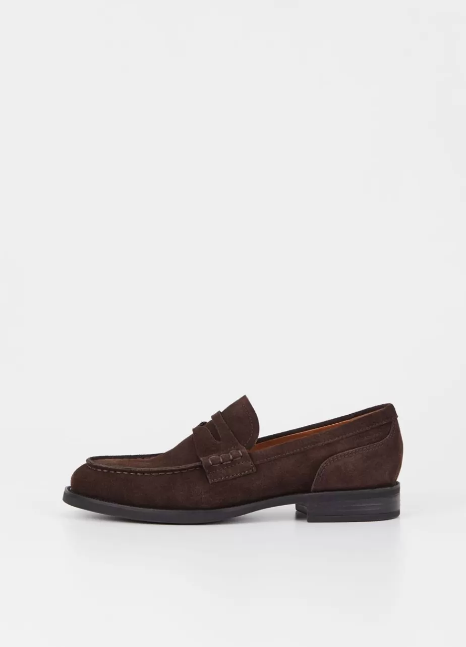 Vagabond Mario Loafer Marron Fonce Daim Clearance