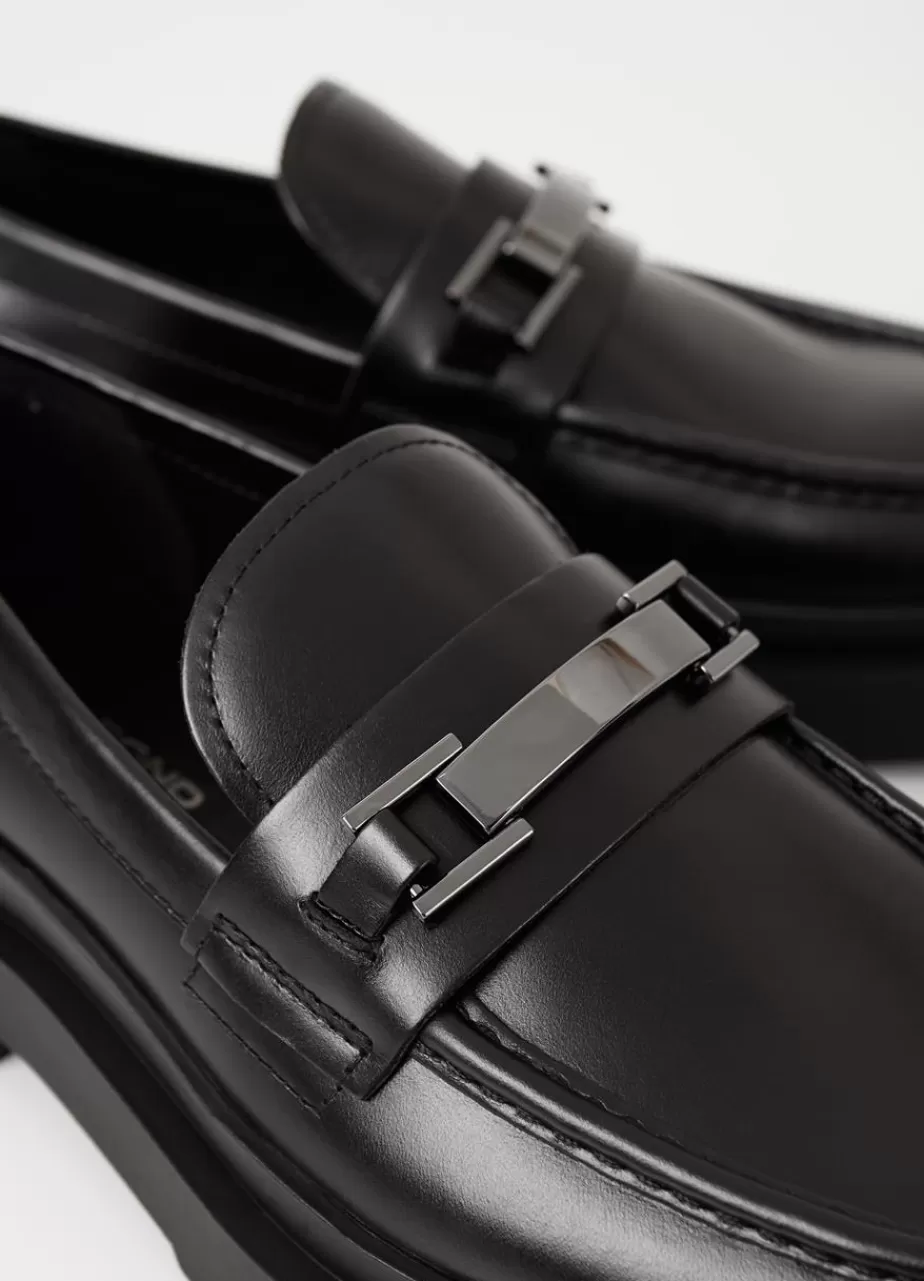 Vagabond Mike Loafer Noir Cuir Outlet