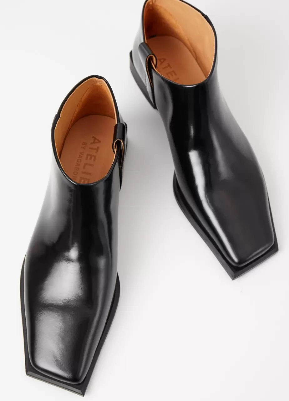 Vagabond Salma Bottes Noir Cuir Glace Best