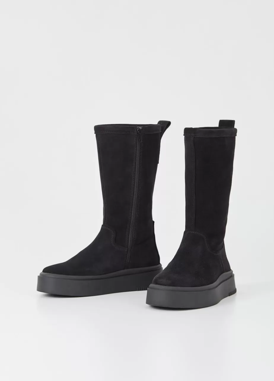 Vagabond Stacy Bottes Noir Daim Best