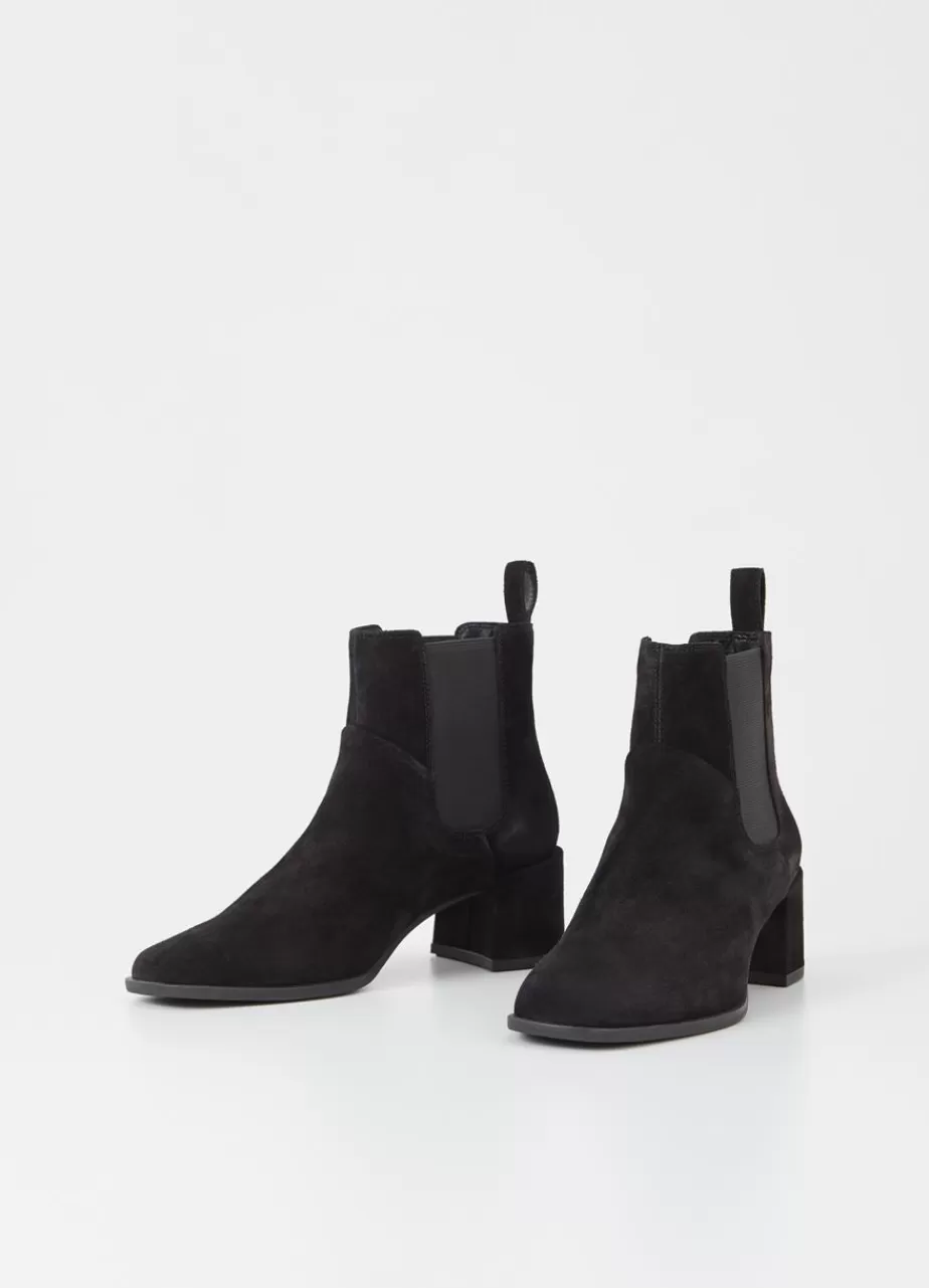 Vagabond Stina Bottes Noir Daim Cheap