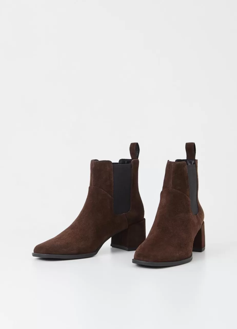Vagabond Stina Bottes Marron Fonce Daim Store