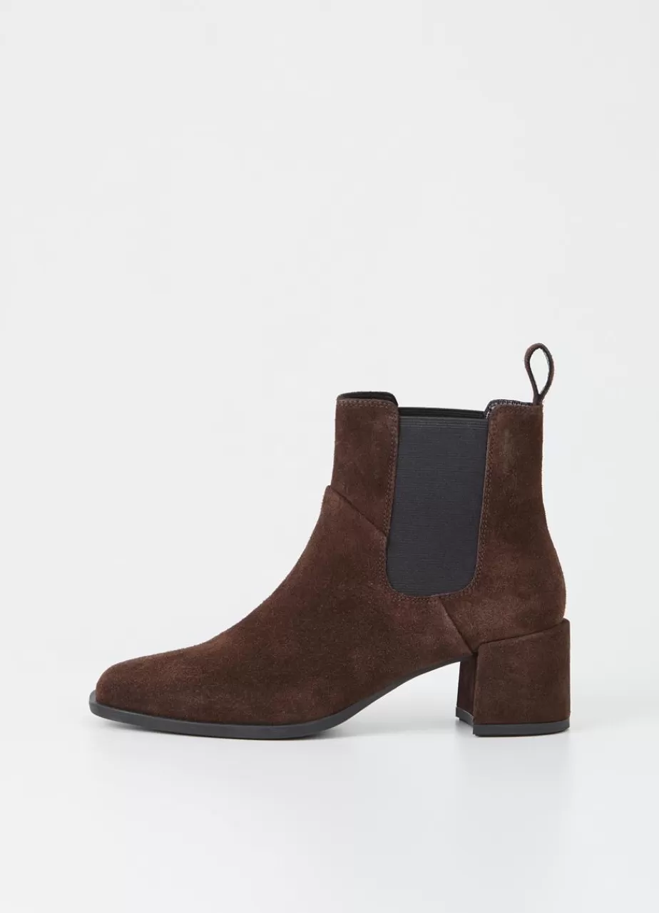 Vagabond Stina Bottes Marron Fonce Daim Store
