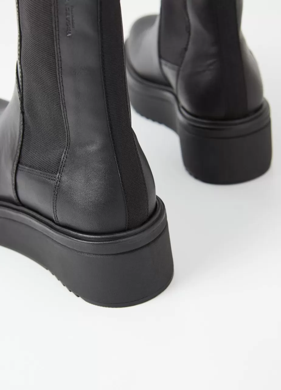 Vagabond Tara Bottes Noir Cuir Outlet