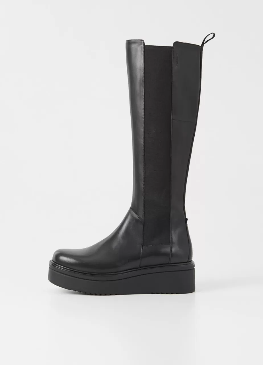 Vagabond Tara Bottes Hautes Noir Cuir Outlet