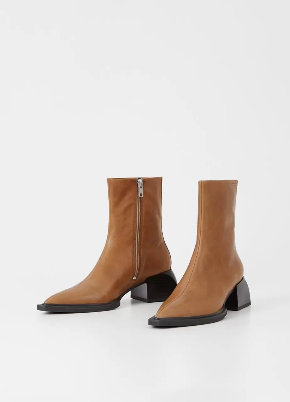 Vagabond Vivian Bottes Marron Clair Cuir Fashion