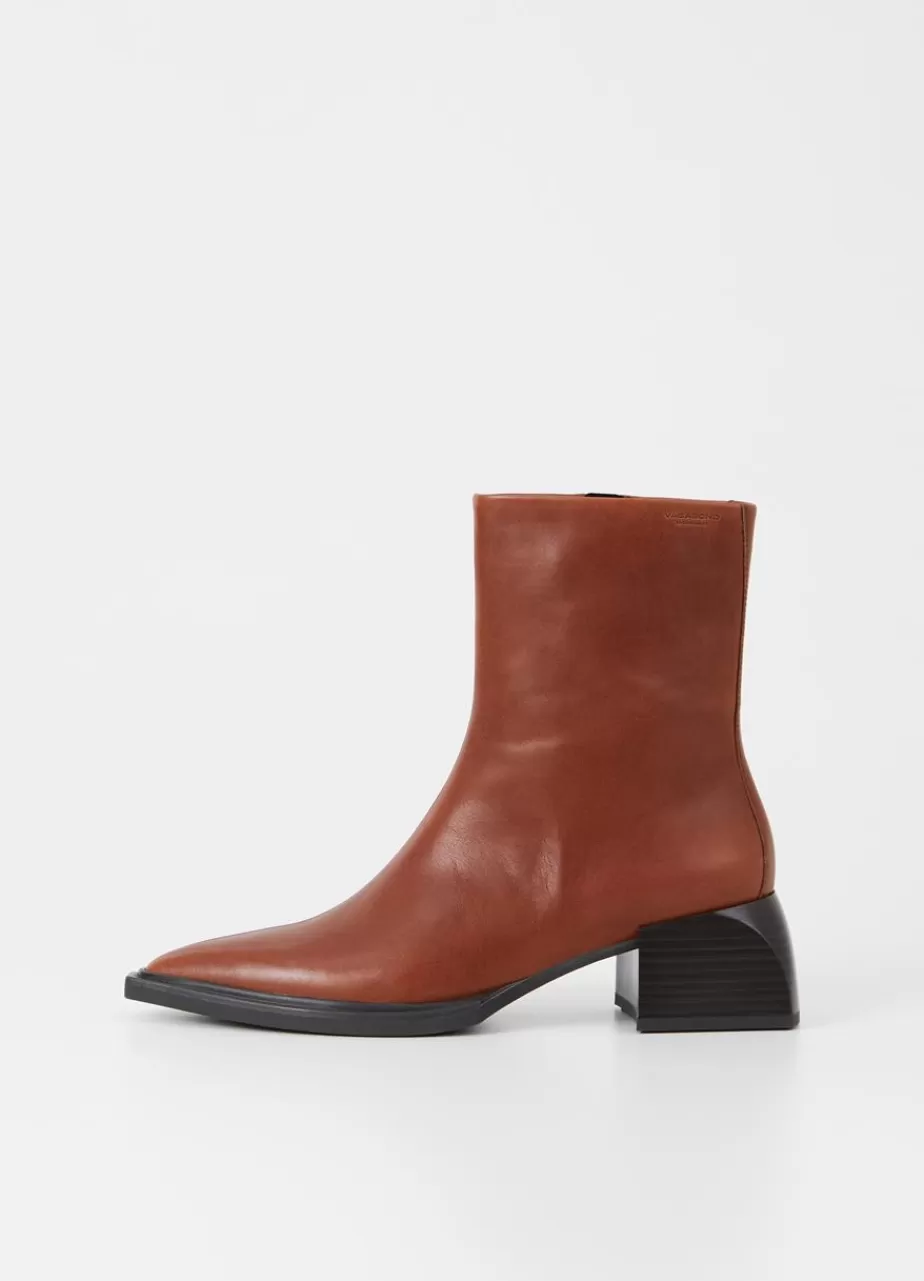 Vagabond Vivian Bottes Marron Cuir Hot
